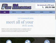 Tablet Screenshot of pridemechanicalhvac.com